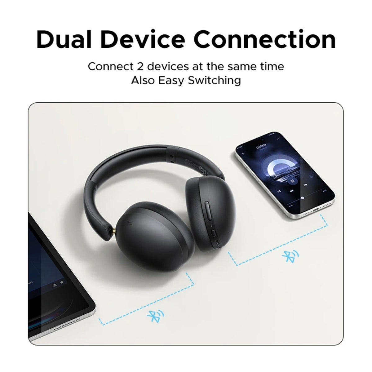 UGreen Studio Max2 Wireless Over-Ear Headphones, Bluetooth 5.3, Long Battery Life, Black, HP205
