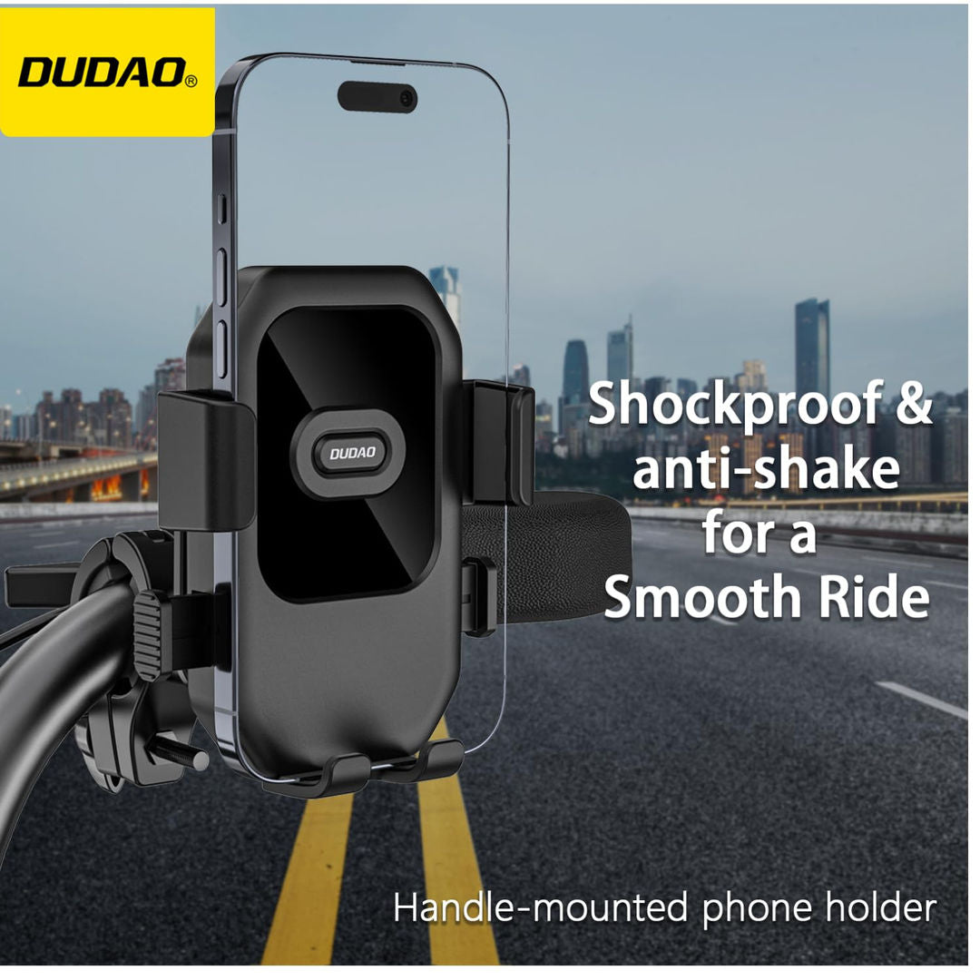 DUDAO F7 Phone Holder For Bicycle, Battery Cart, Motorbike, Black