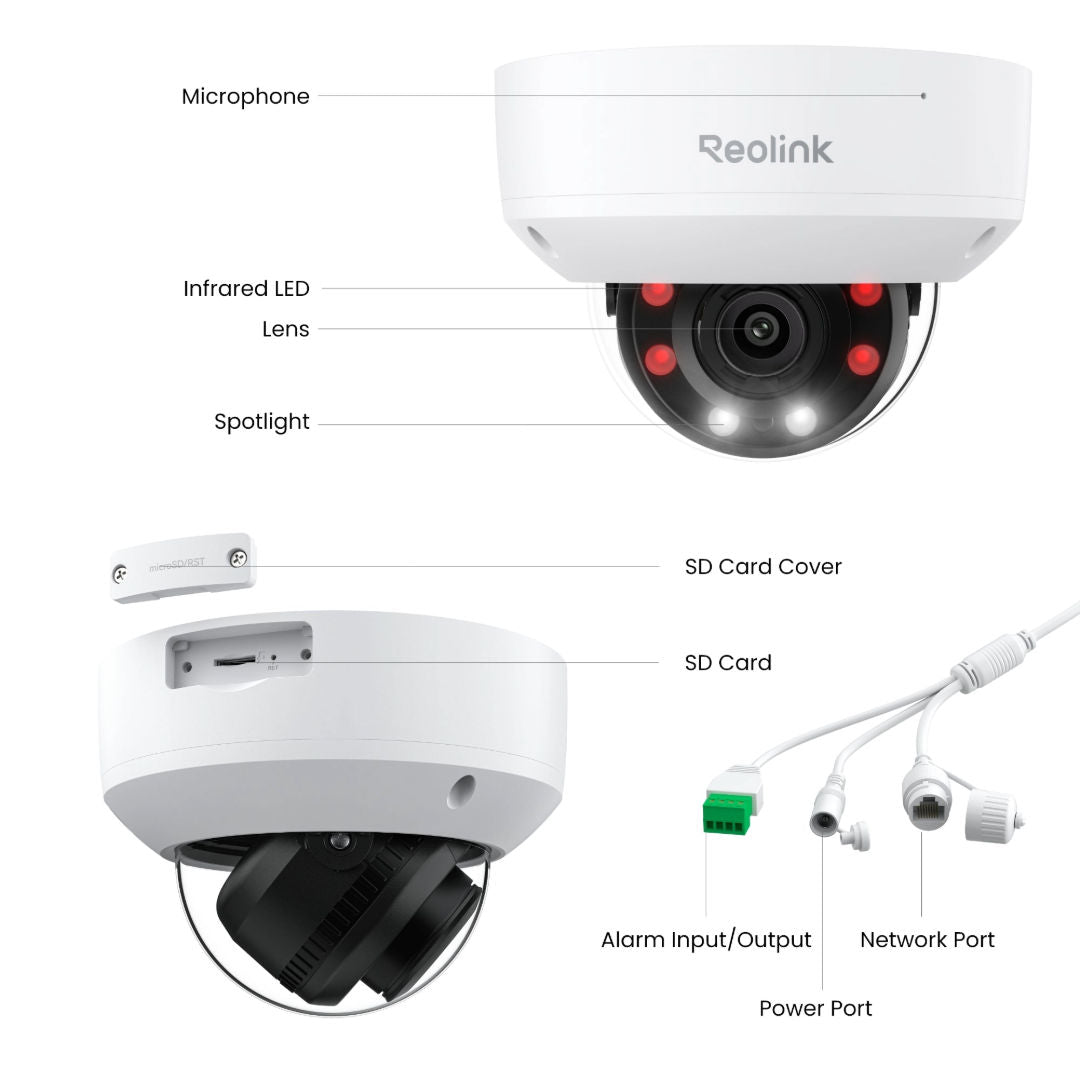 Reolink 4K PoE Dome Security Camera-8MP, 5x Optical Zoom, AI Detection, PCRPD4K02