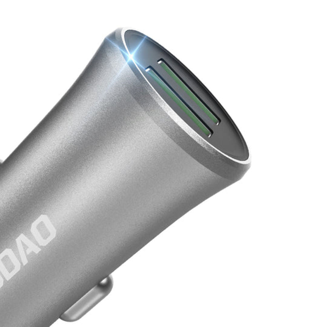 DUDAO R6S Dual USB Car Charger, 3.4A, Gray
