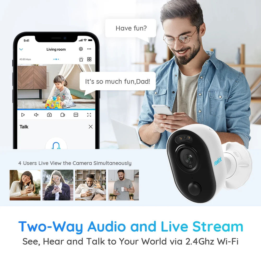 Reolink Lumus 4MP 2K WiFi Outdoor Security Camera-IP65, Color Night Vision, WCLMC2KP01