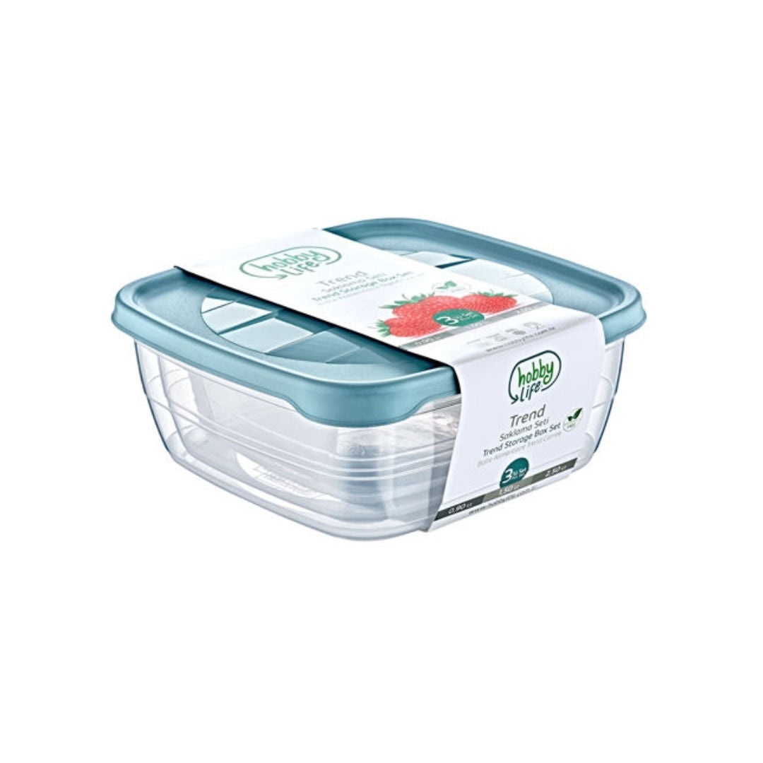 Hobbylife Square Trend Storage Box, Set of 3 Pcs