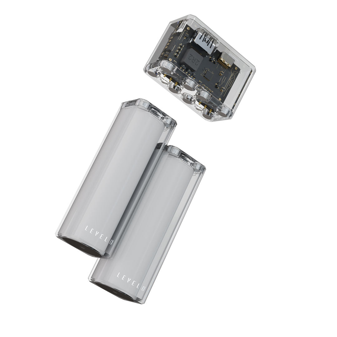 Levelo SwapCell PRO 15000mAh Powerbank With Accessories, Transparent