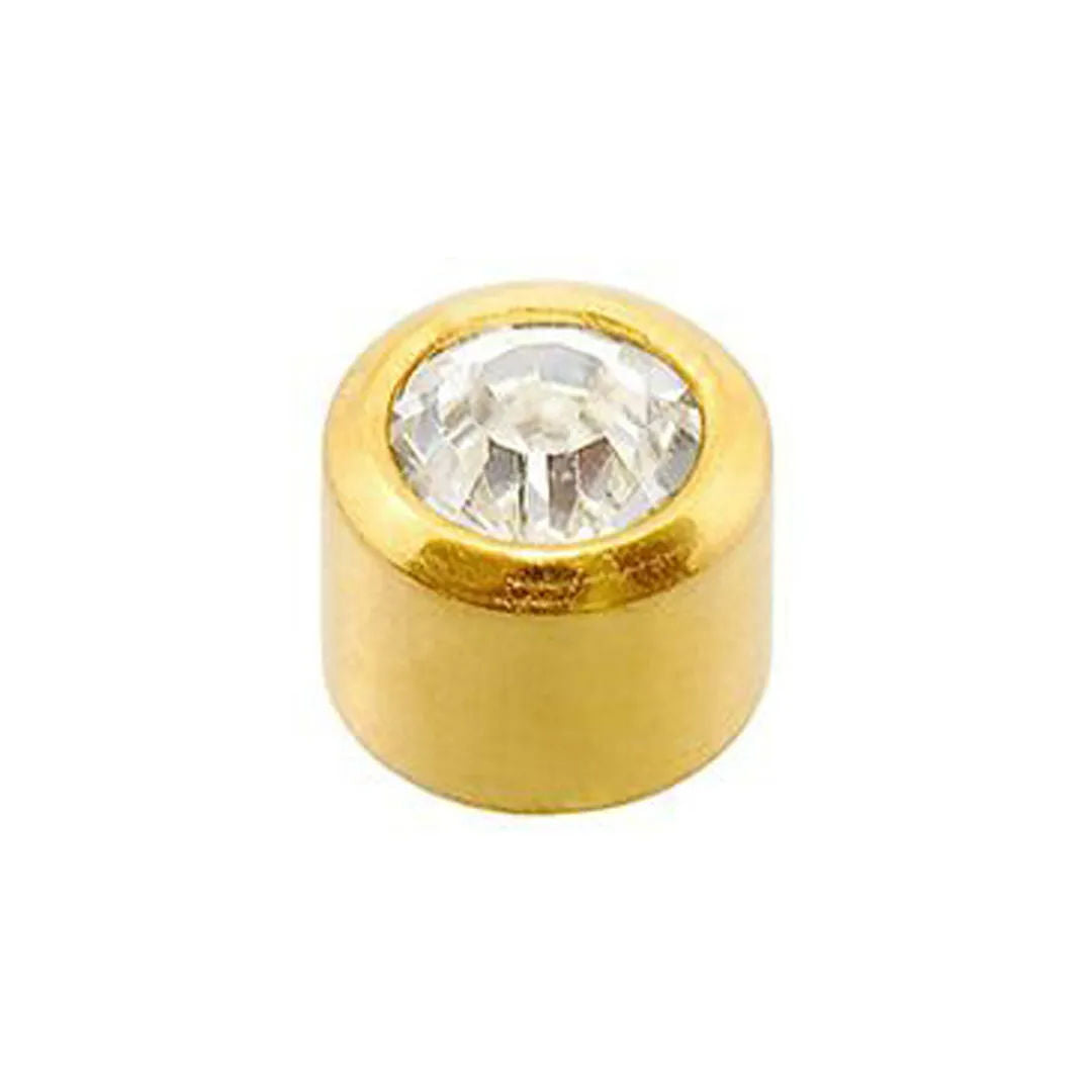 Caflon Safetec 24Ct Gold Plate, April Bezel Set Birthstone Earring