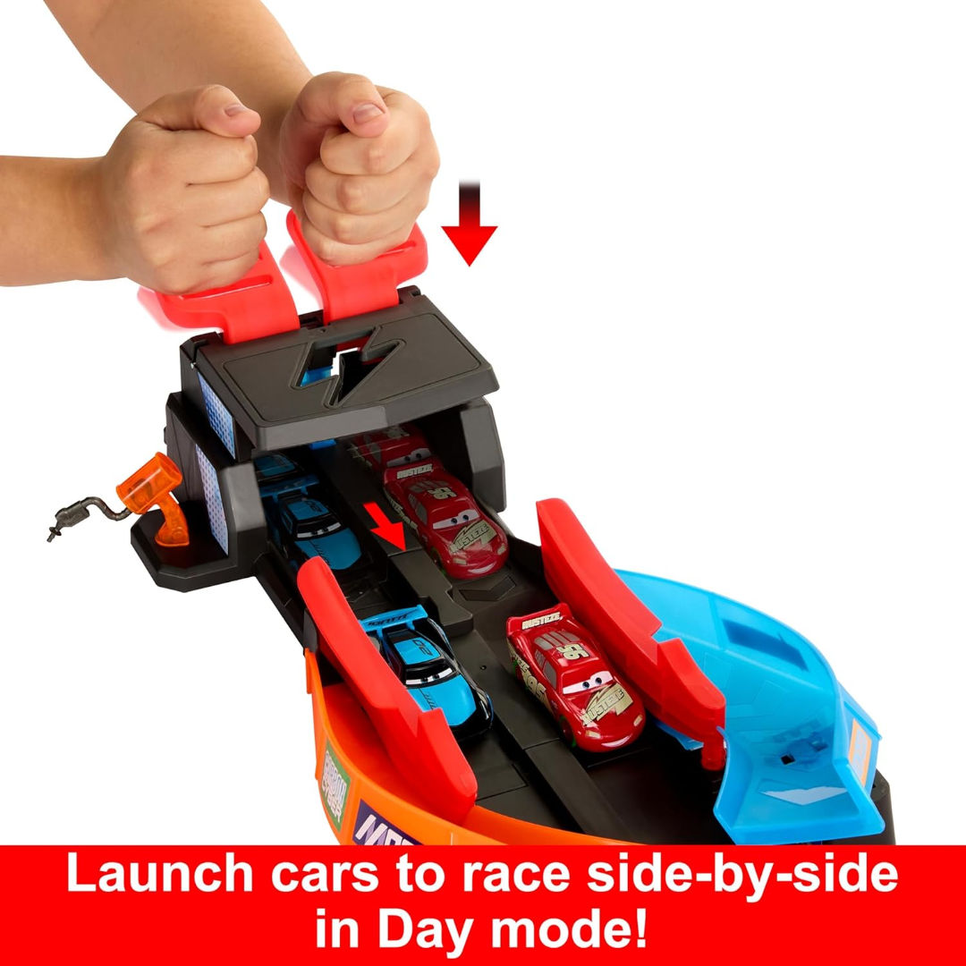 Disney Pixar Cars Launch & Criss-Cross Glow Race Playset