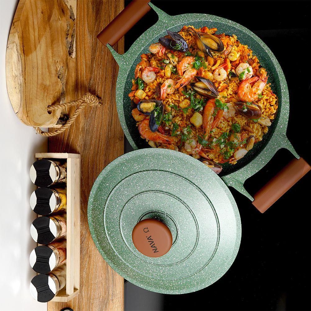 NAVA Ωmega Die Cast Aluminum Low Casserole with Lid, 26cm