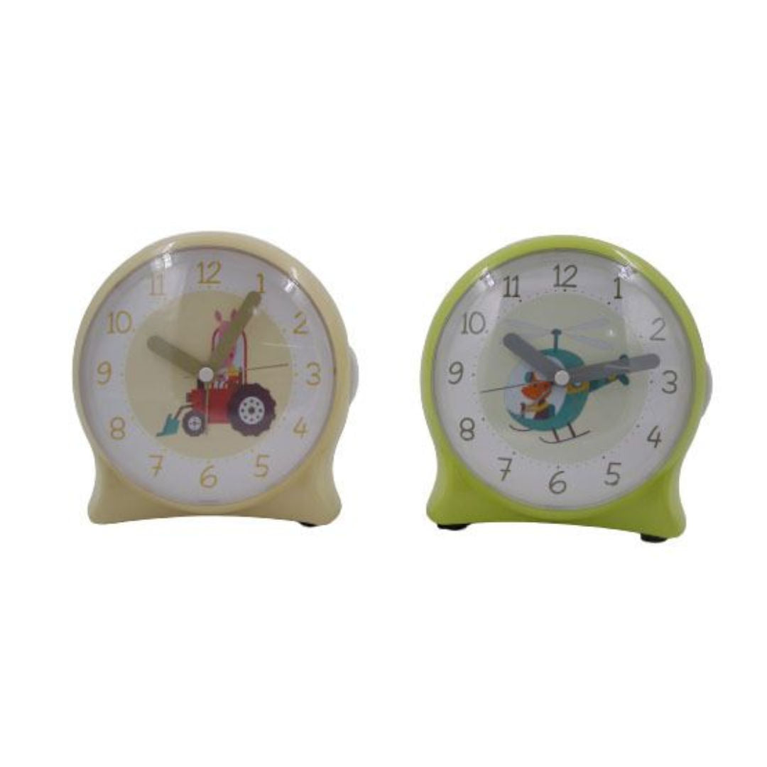 RSC Plastic Alarm Clock, 13cm, Assorted Colors, GU0902C C20-009
