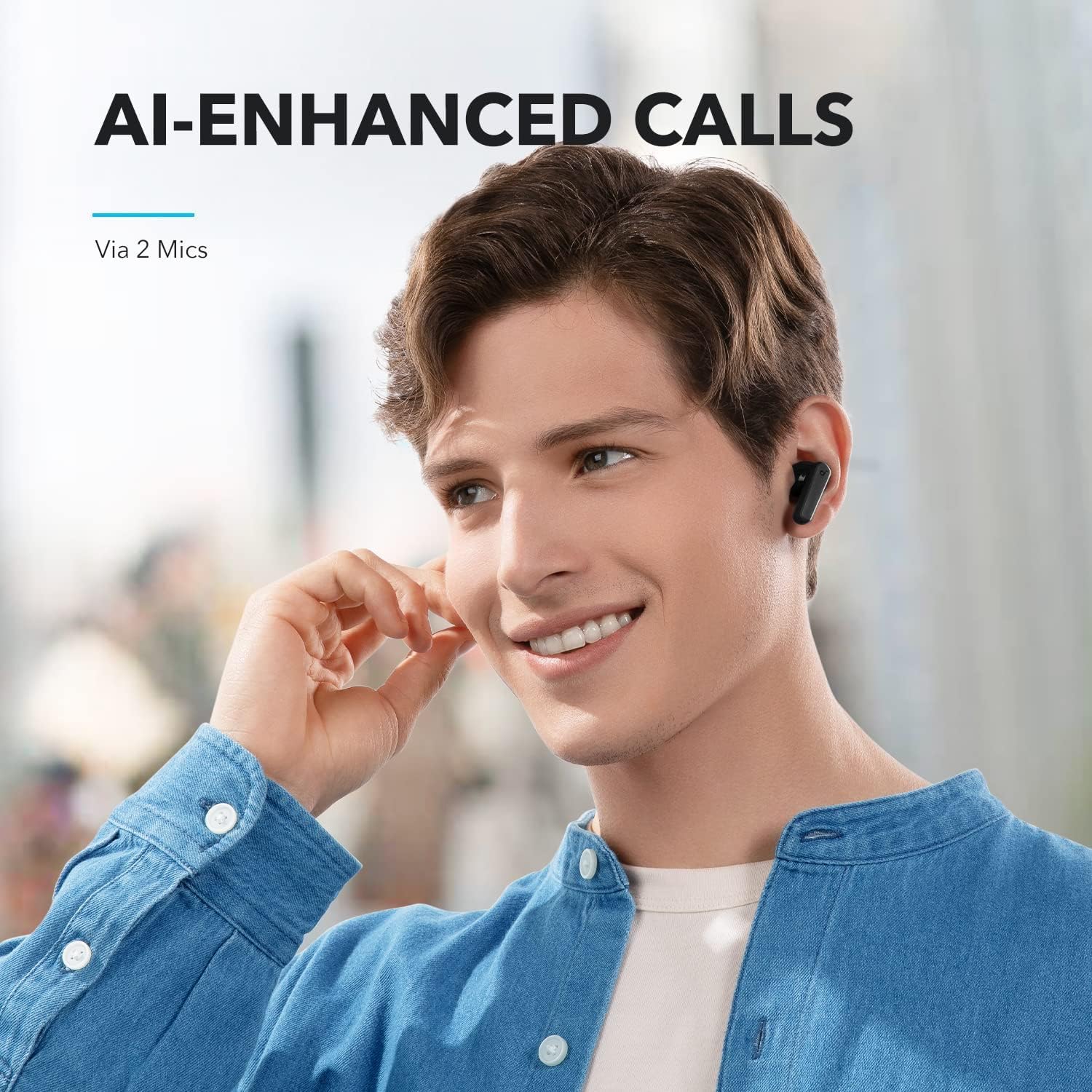 سماعات الأذن اللاسلكية بالكامل Anker Soundcore R50i المزودة بمكبرات صوت قطرها 10 ملم والتحكم باللمس