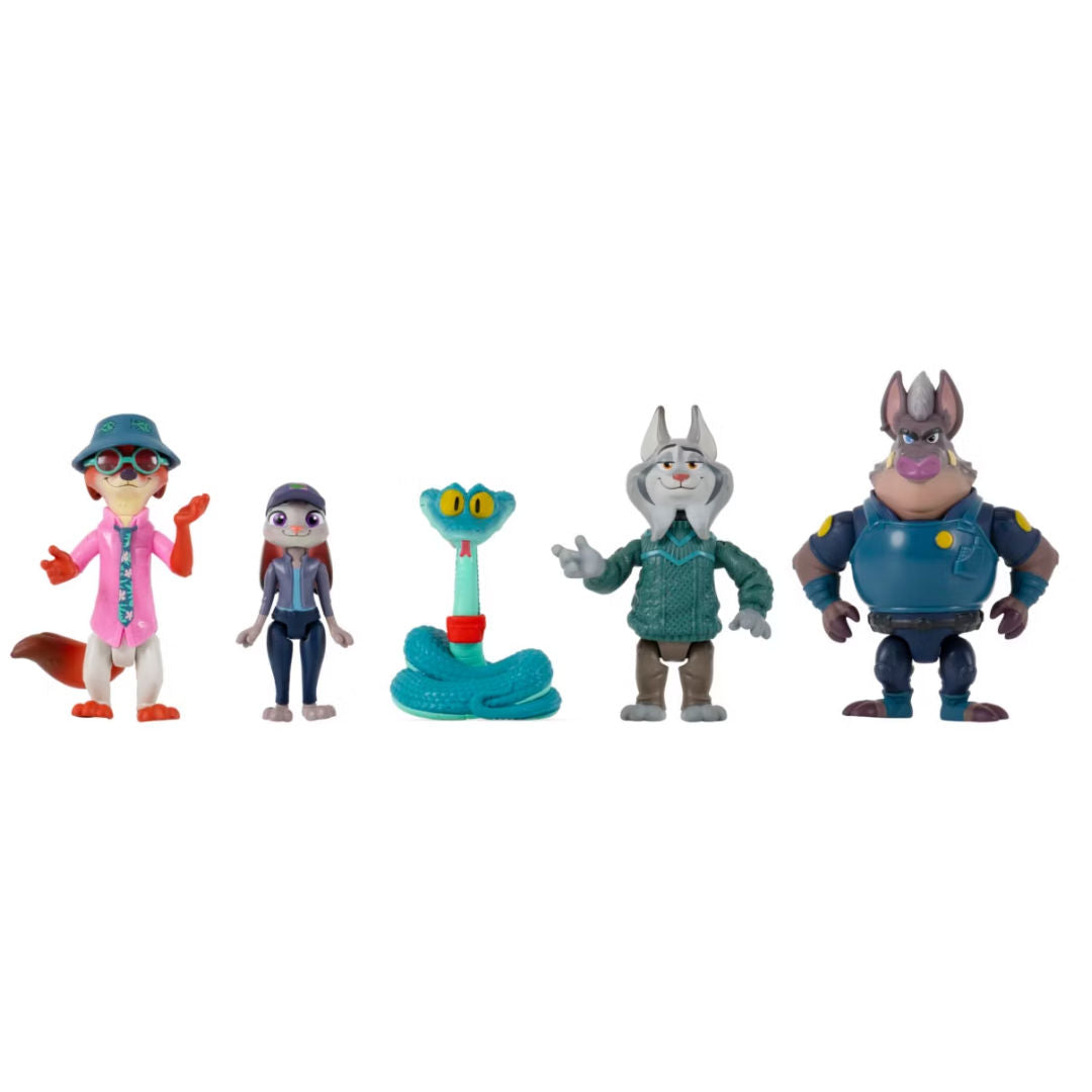 Disney Zootropolis 2 Adventure Figures Set, Pack of 5