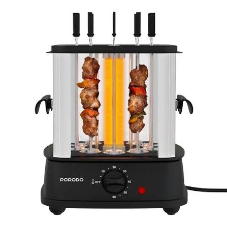 Porodo Lifestyle Grilljet Electric Rotisserie Kebab Grill- Black