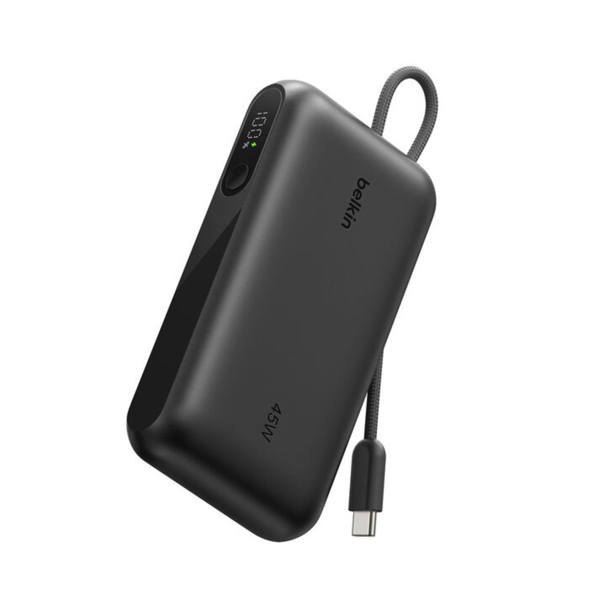 Belkin 10K Power Bank with Integrated USB-C Cable and Digital Display, 45W