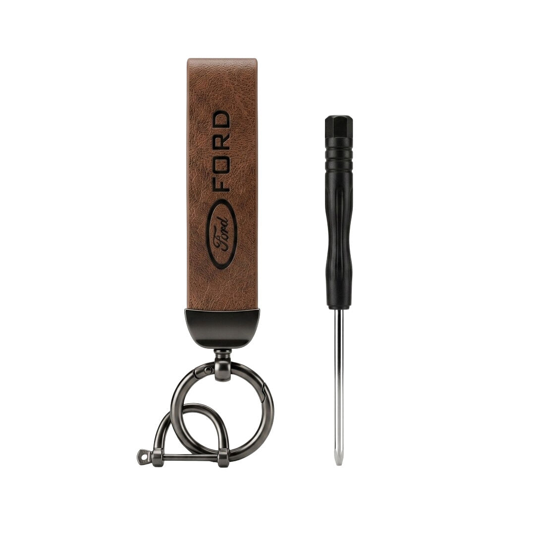 Premium Car Logo Leather Keychains