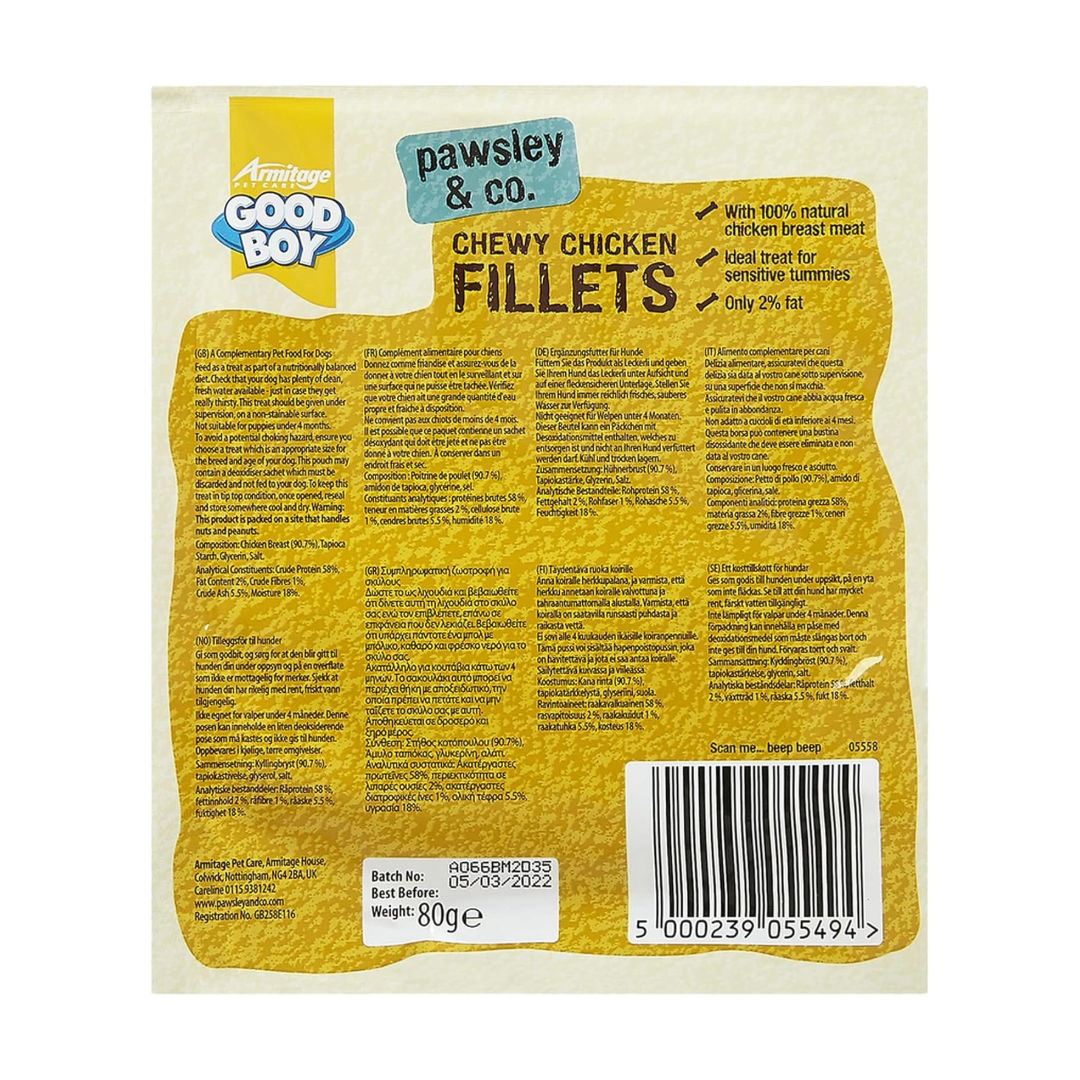 Good Boy Armitage Chewy Chicken Fillets Dog Treats, 80gm