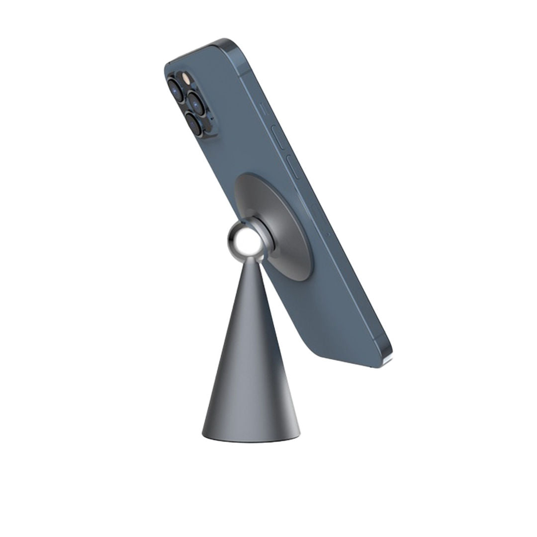 Powerology Desktop Conical Magsafe Phone Holder with 17*N5 Magnets, Dark Gray