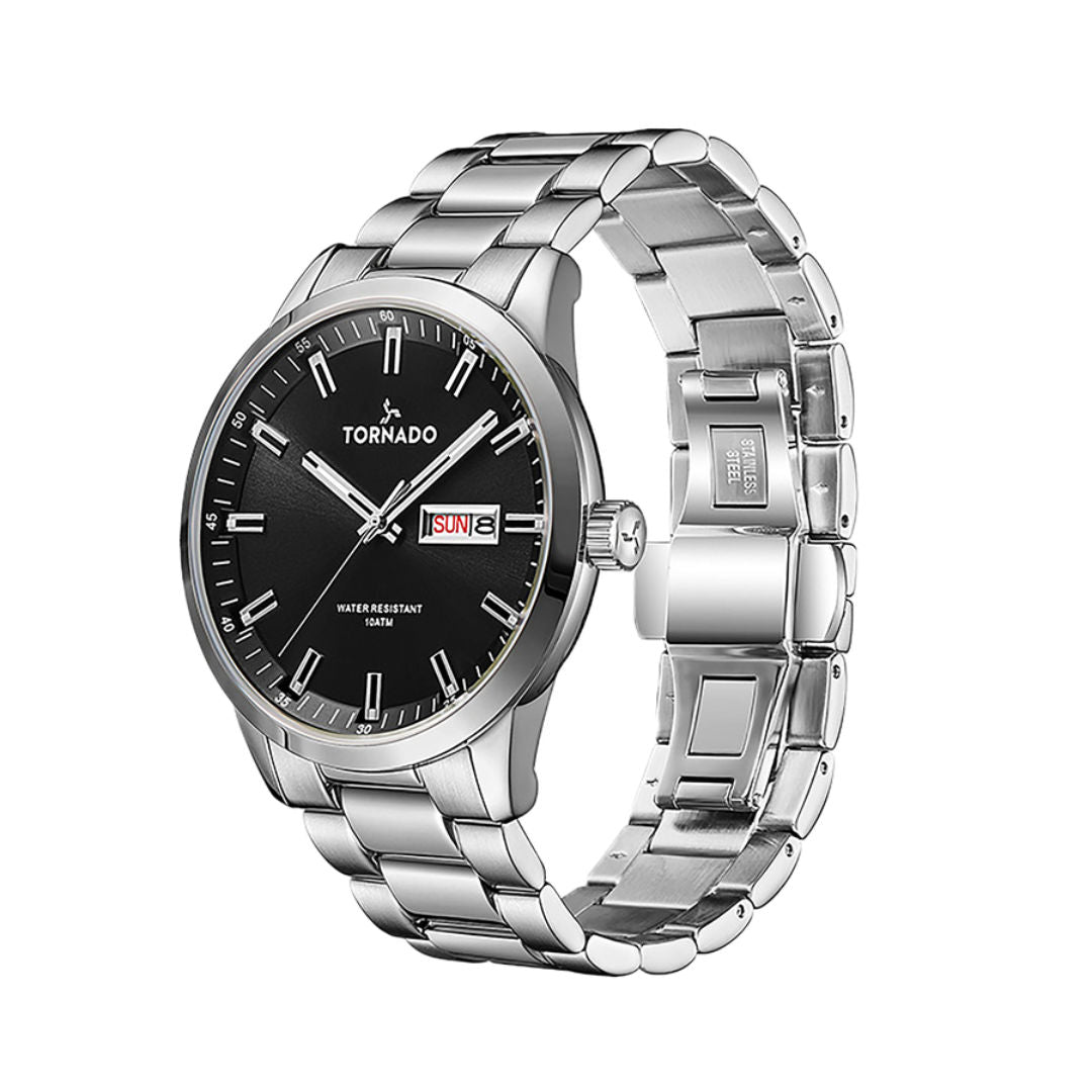 TORNADO Men's Analog Stainless Steel Wrist Watch, T23001 Seires