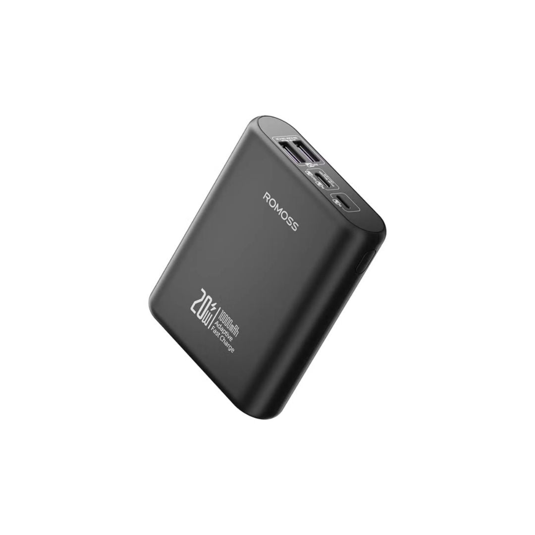Romoss PCT10 10000mAh Mini Power Bank, PD 20W Fast Charge Portable Charger with 3 Outputs