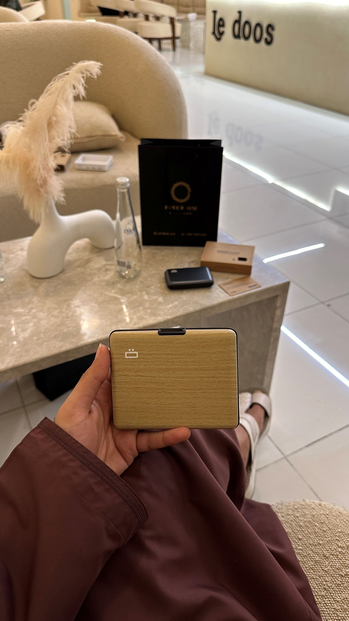 Ogon Aluminum Wallet Large Case V1, Bamboo