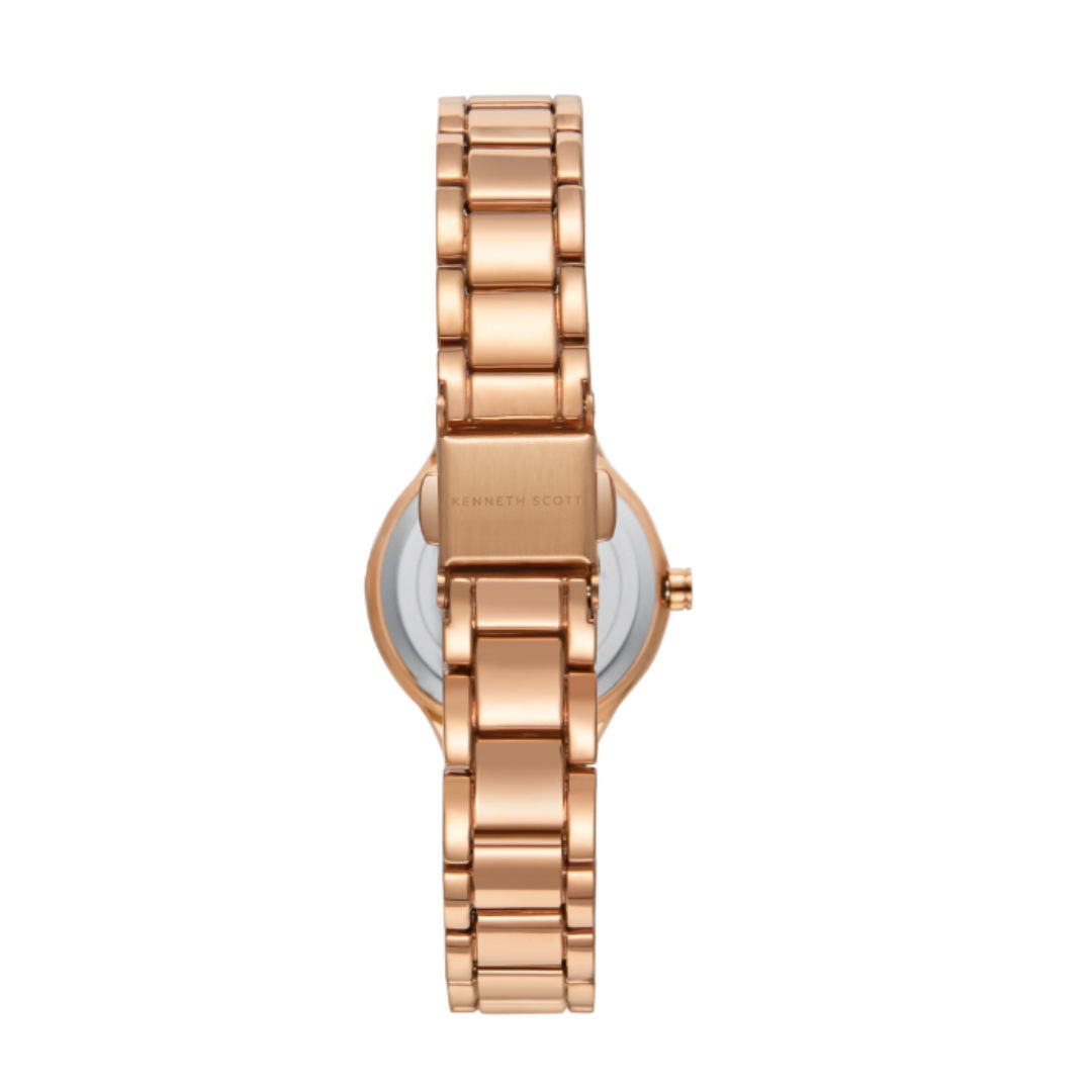 Kenneth Scott Women’s Analog Black Dial Watch, K23501-KCBB
