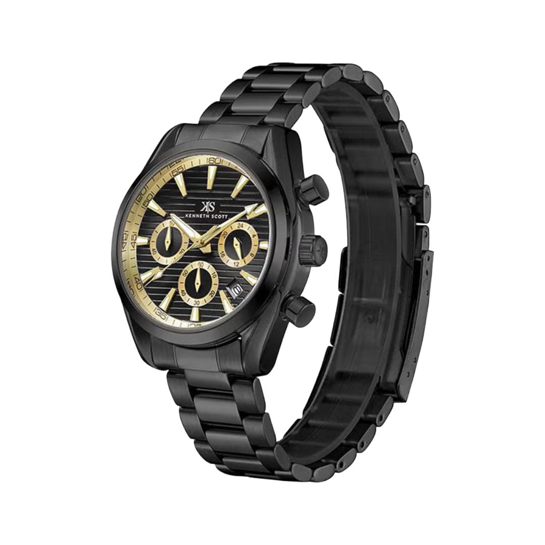 KENNETH SCOTT Men's Chronograph & Multi-Function Analog Watch, K23150-BBBBG Series