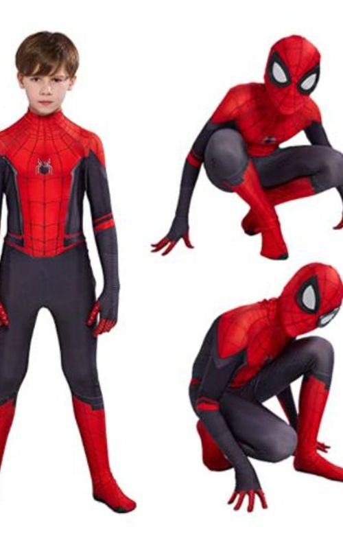 Kids Spiderman Cosplay Suit Far From Home Spiderman Costume Halloween Cosplay Costume