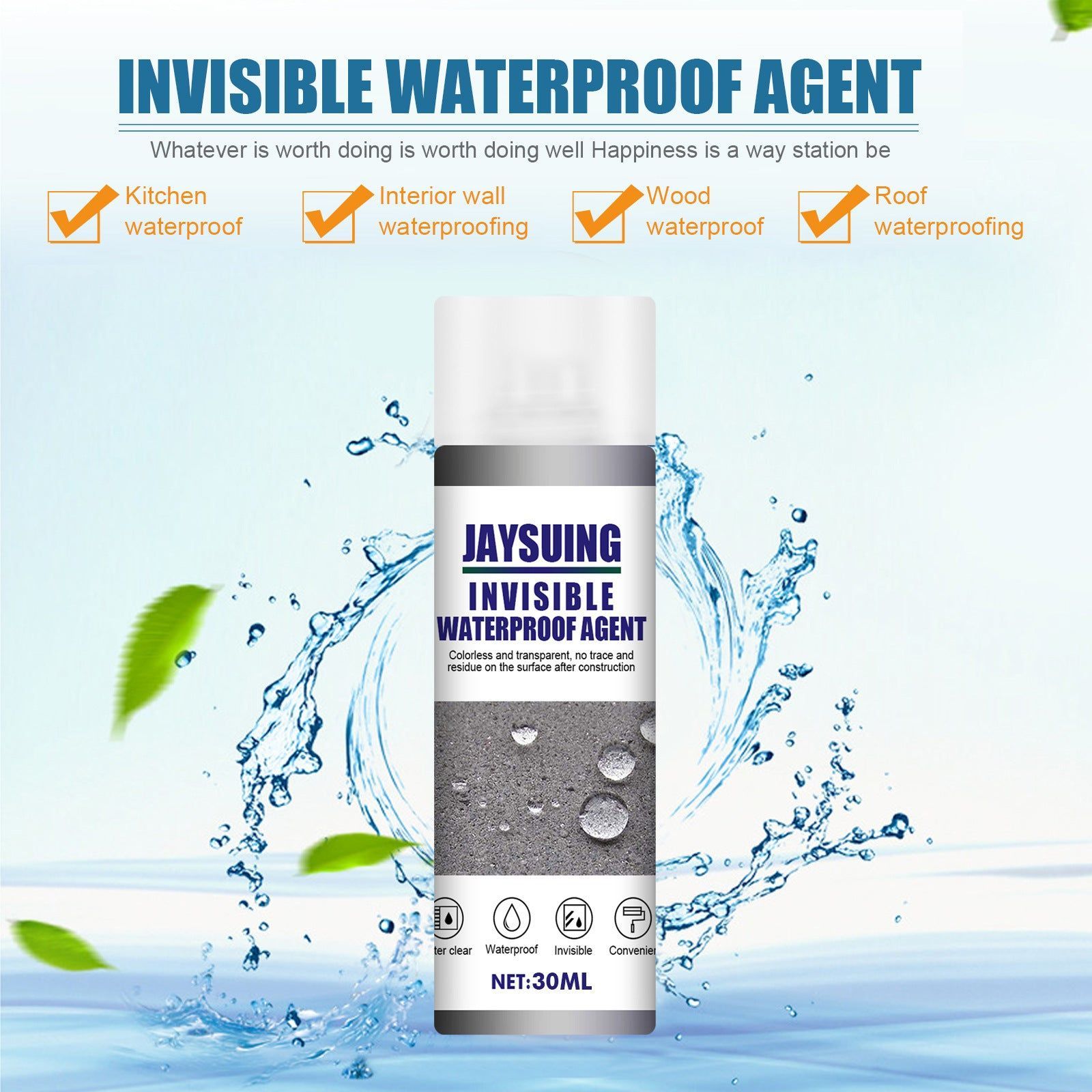 Waterproof Adhesive for External Wall and Roof Leak Repair, Penetrating Moisture-Proof Sealant, 100ml ,100ml