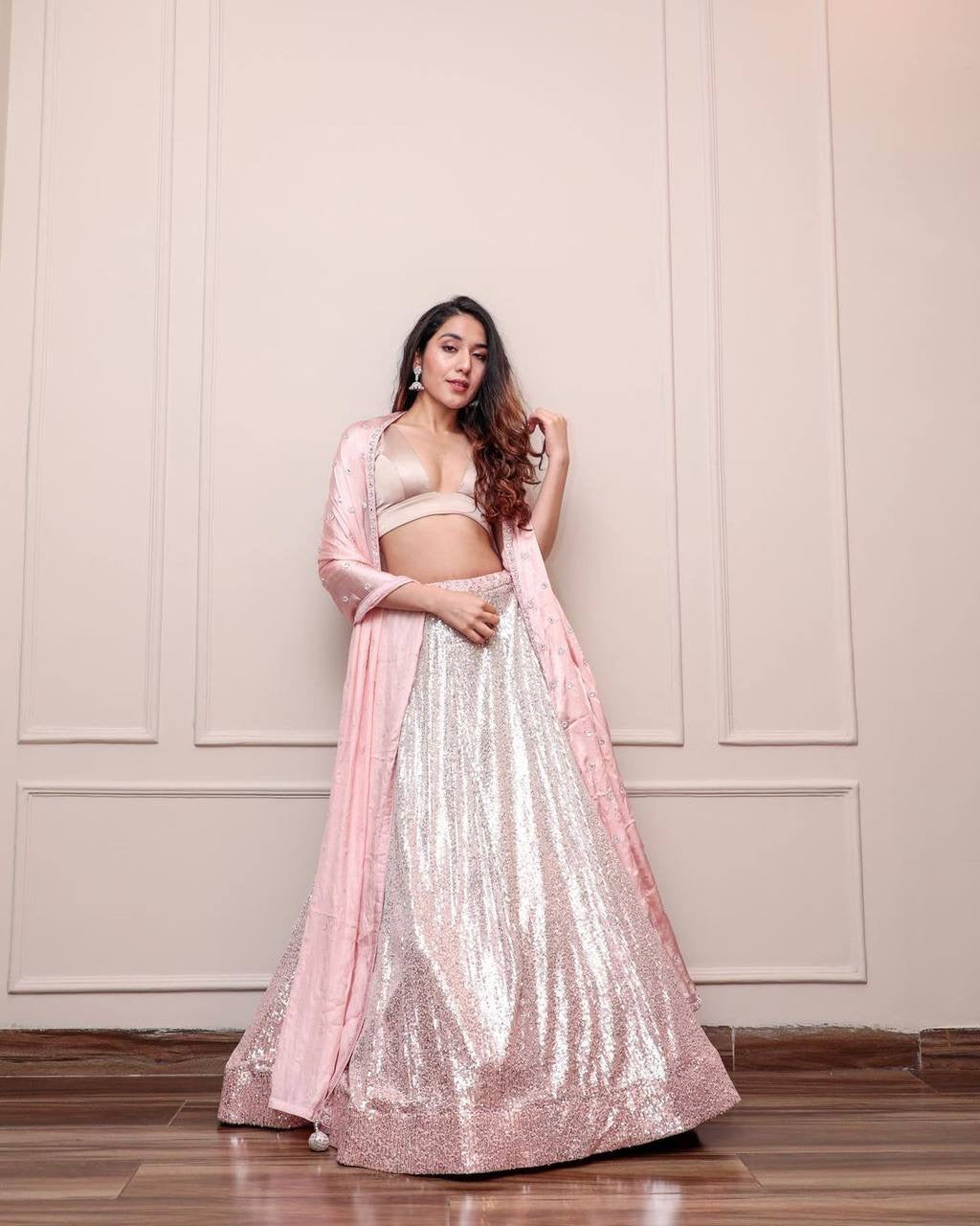 Party Wear Designer Lehenga Choli With Sequence Work