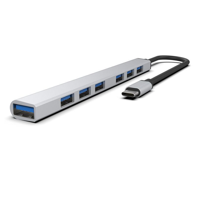 7 Ports Type C Hub USB 3.0 High Speed Splitter Docking Station For PC Laptops