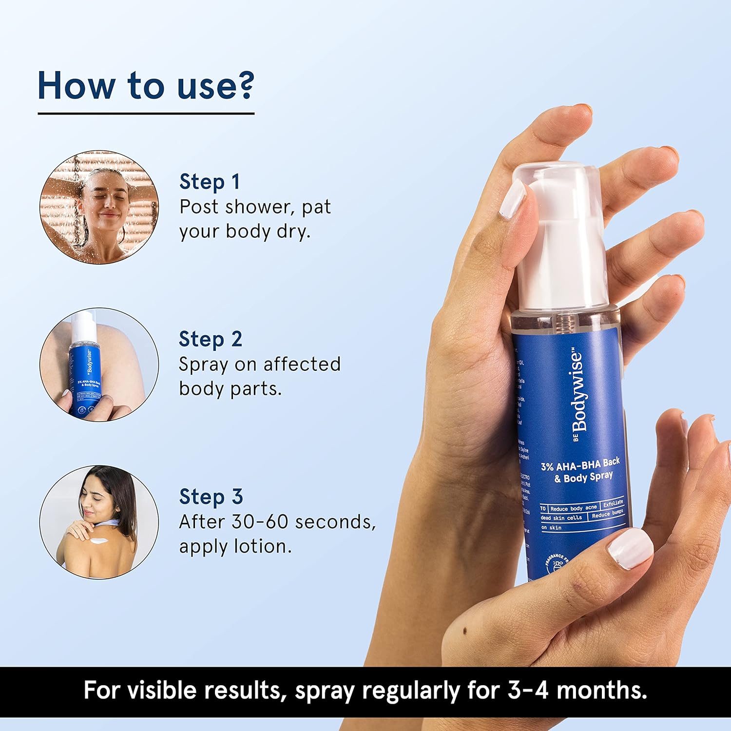 Be Bodywise 3% AHA BHA Back & Body Spray 100ml