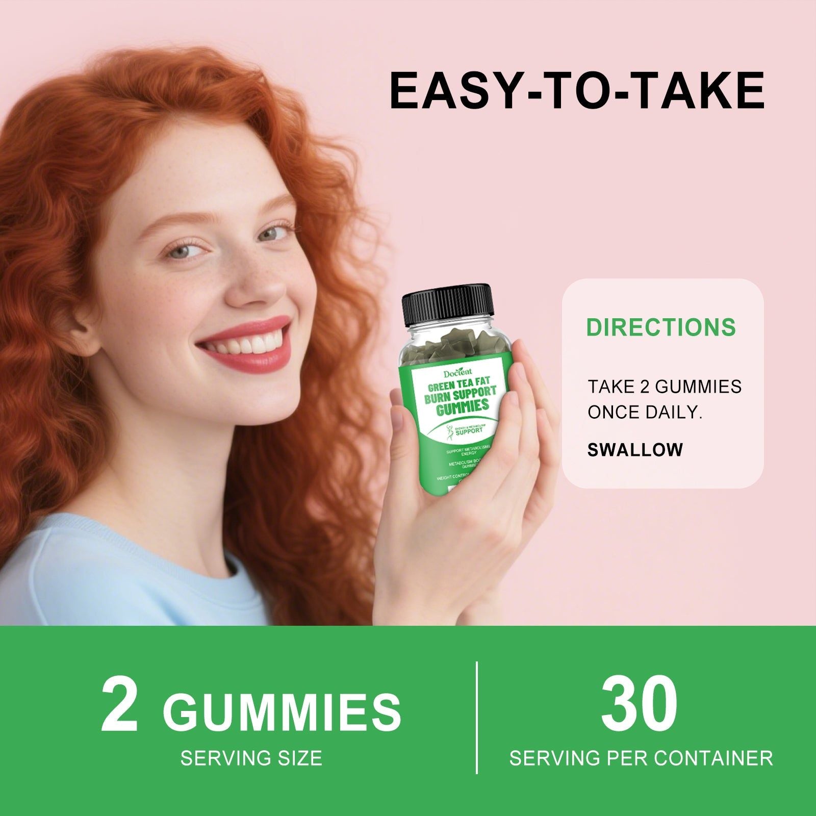 Boost Energy & Body Care Gummies, Plant-Based, Light Figure, Vitality, Daily Support ,60gummies