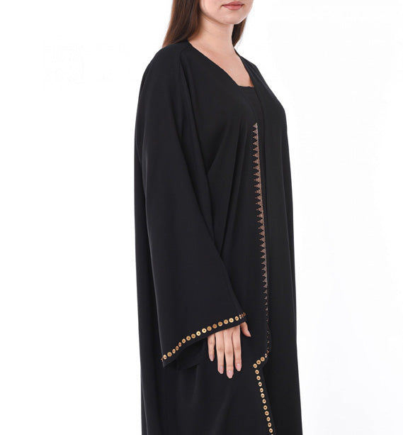 MOiSTREET Black Copper Bullets Abaya