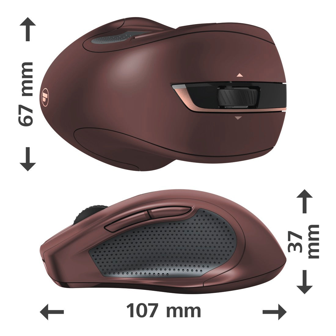 HAMA 182670 7-BUTTON MOUSE MW800,BORDEAUX