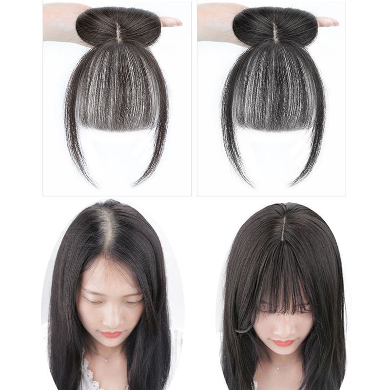 Natural 3D Air French Bangs Wig Piece Round Face Repairing Bangs Corrector
