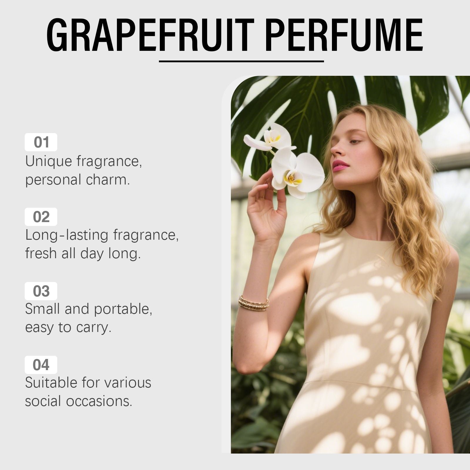 15ml Grapefruit Perfume with Citrus and Fresh Scent