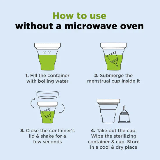 Pee Safe Menstrual Cup Sterilizing Container 1N