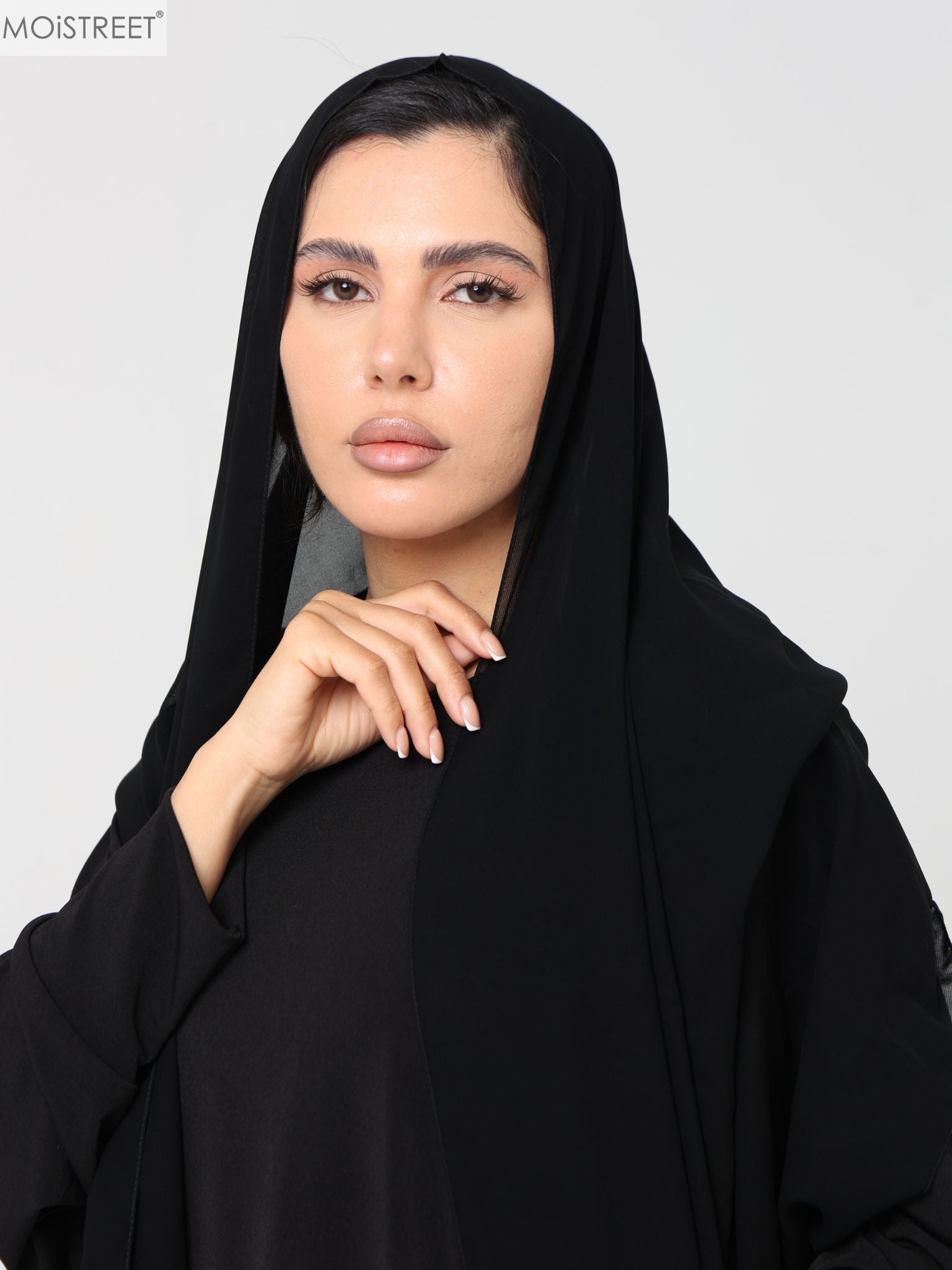 MOiSTREET Black Hijab Chiffon