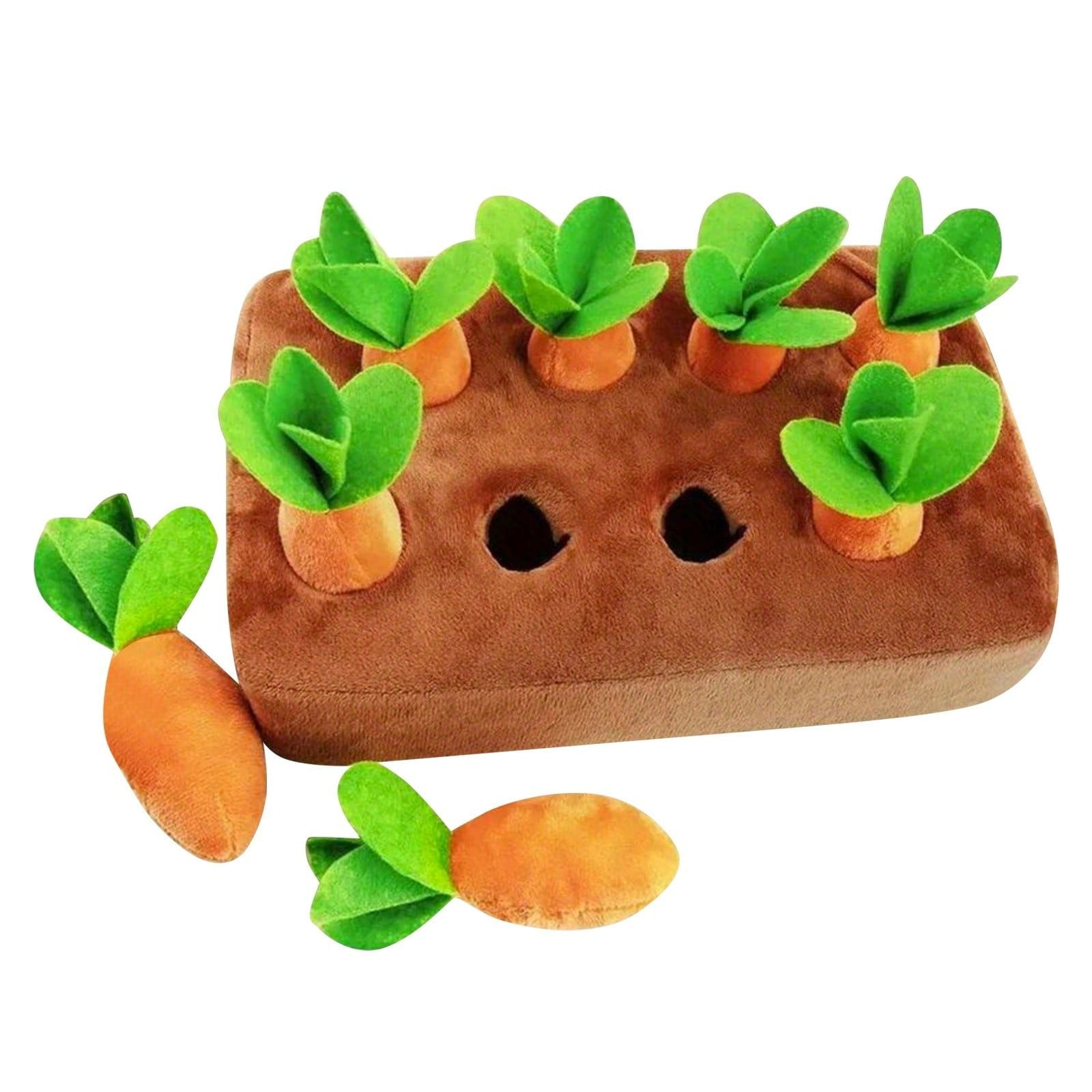 Interactive Plush Carrot Dog Toy Chew Resistant Toys Pet Educational Toys