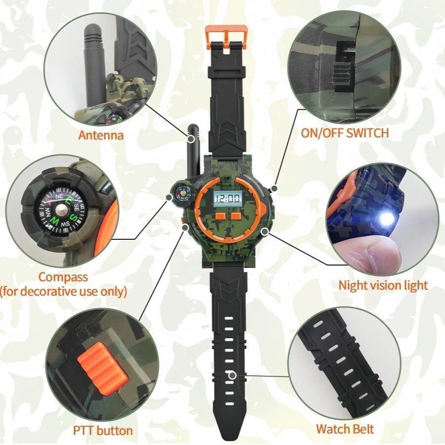 Rechargeable Walkie Talkies for Kids Radio Walky Talky with Flashlight Children Gifts