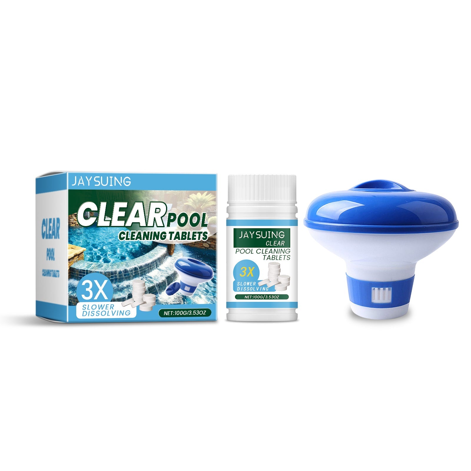 Buy Pool Effervescent Tablets, Fast-Acting Chlorine Water Treatment, Easy Pool Cleaning ,1set