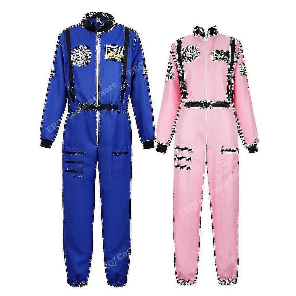 Astronaut Costume Space Suit For Adult Cosplay Costumes Zipper Halloween Costume Couple Flight Jumpsuit Plus Size Uniform zxin