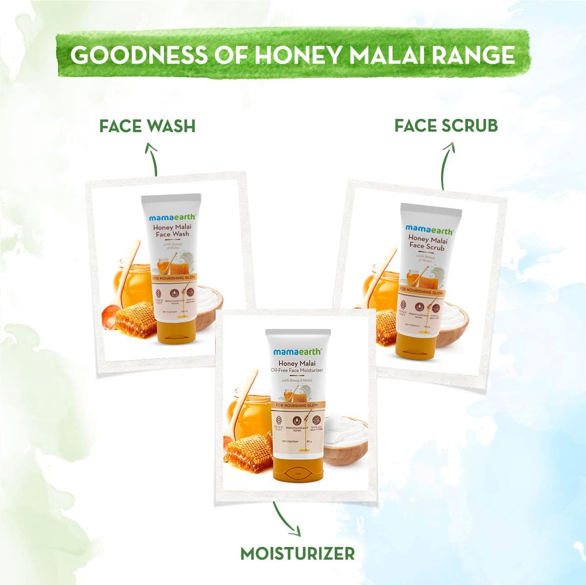 مقشر الوجه Mamaearth Honey Malai بالعسل والمالاي 100 جم