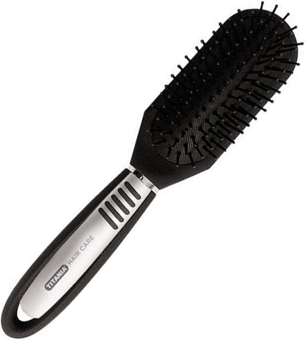 Titania 1363 Pneumatic Brush 7 Rows, Black/Silvr