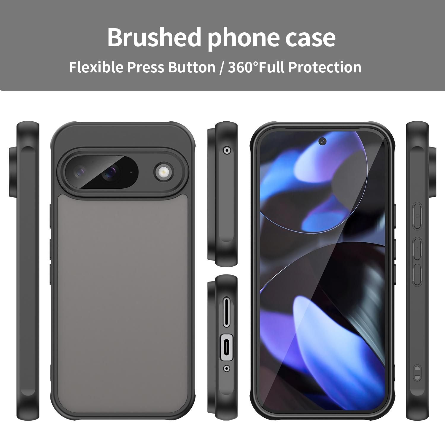 TPU Hybrid PC Frosted Phone Case For Google Pixel 9