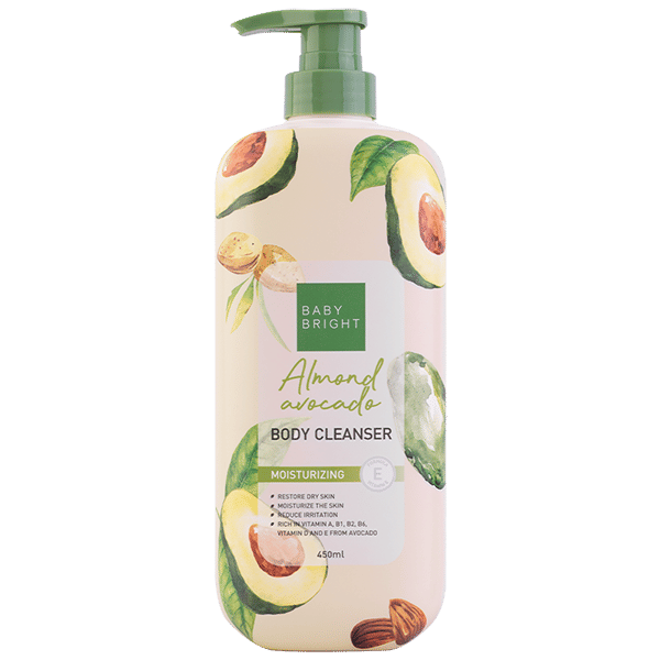 منظف الجسم باللوز والأفوكادو 450 مل بيبي برايت (ب)
