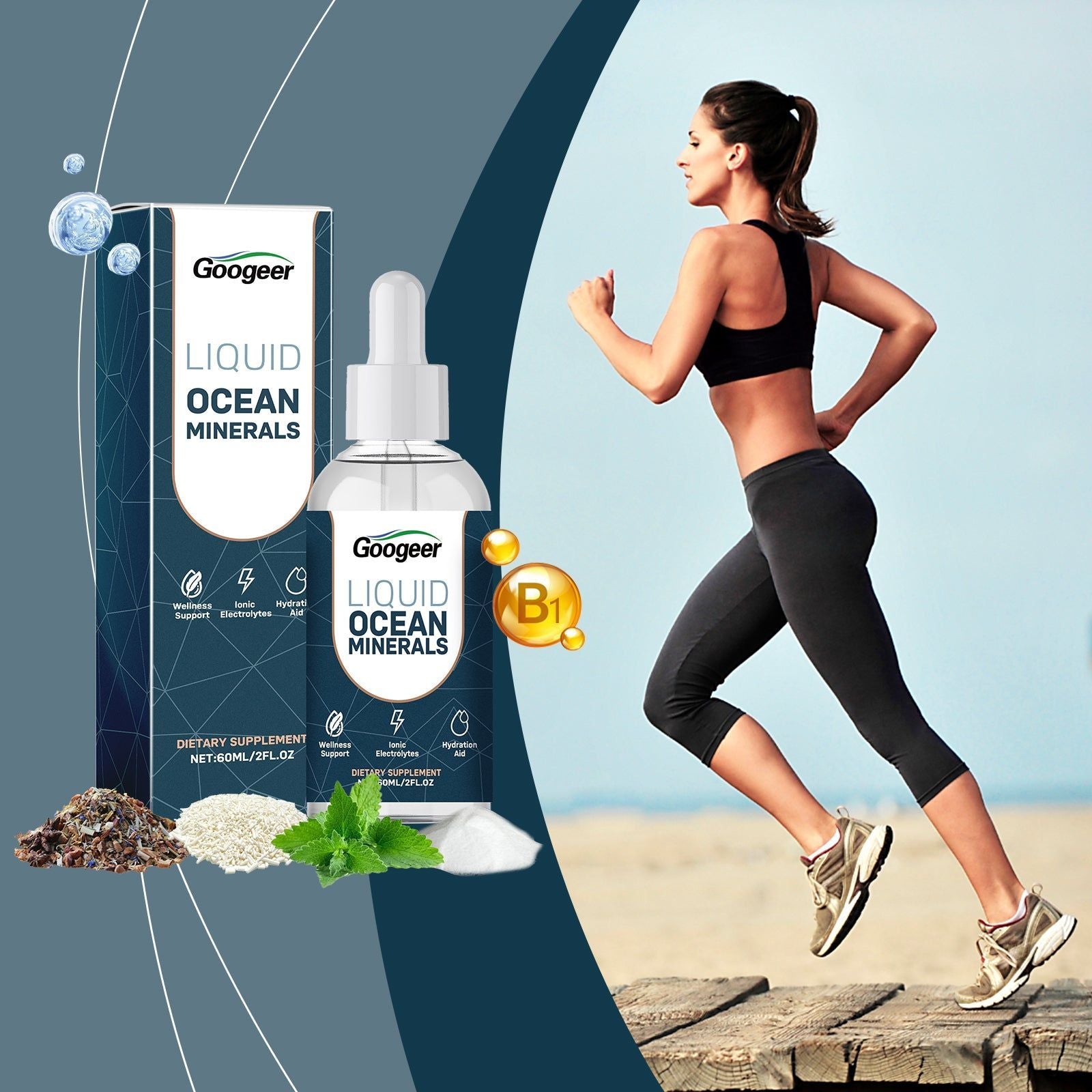 Body Care Supplements, Natural Healing, Mucus Relief, Daily Nutrients, Easy Drops ,60ml