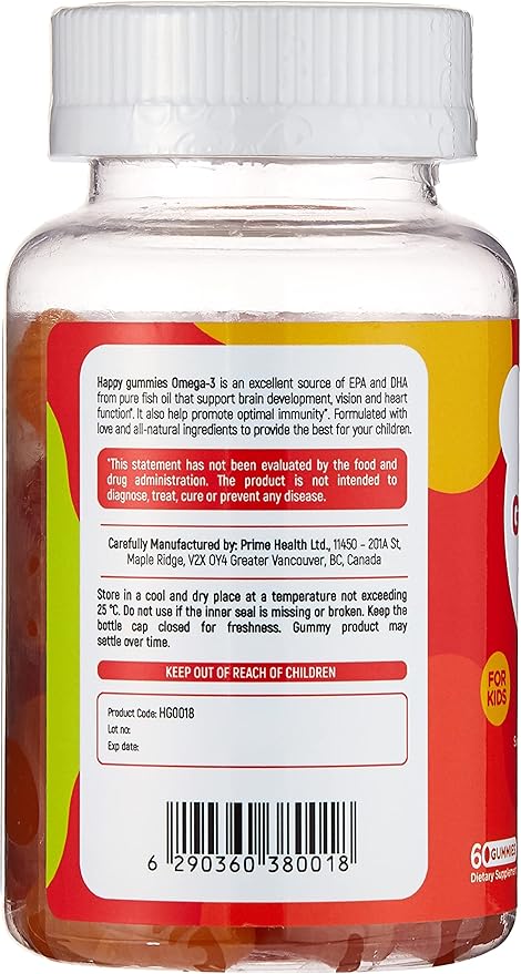 Happy Gummies Omega 3 Gummie 60S