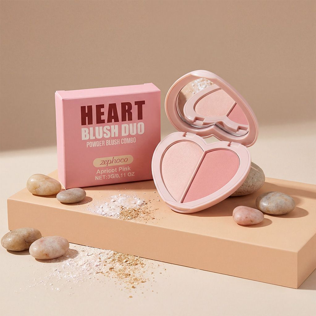 3g Heart Shape Blush with Smooth Blend and Natural Glow