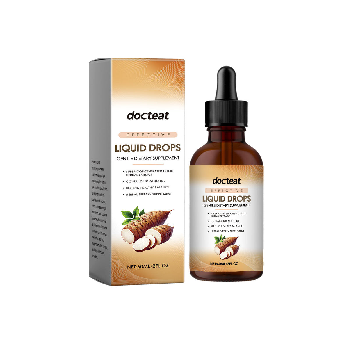 Herbal Body Care Drops, Natural Energy Boost, Gentle Daily Vitality Supplement ,60ml