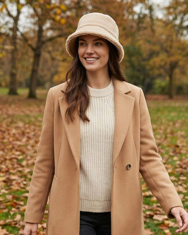 Urban Outfitters black and beige hat