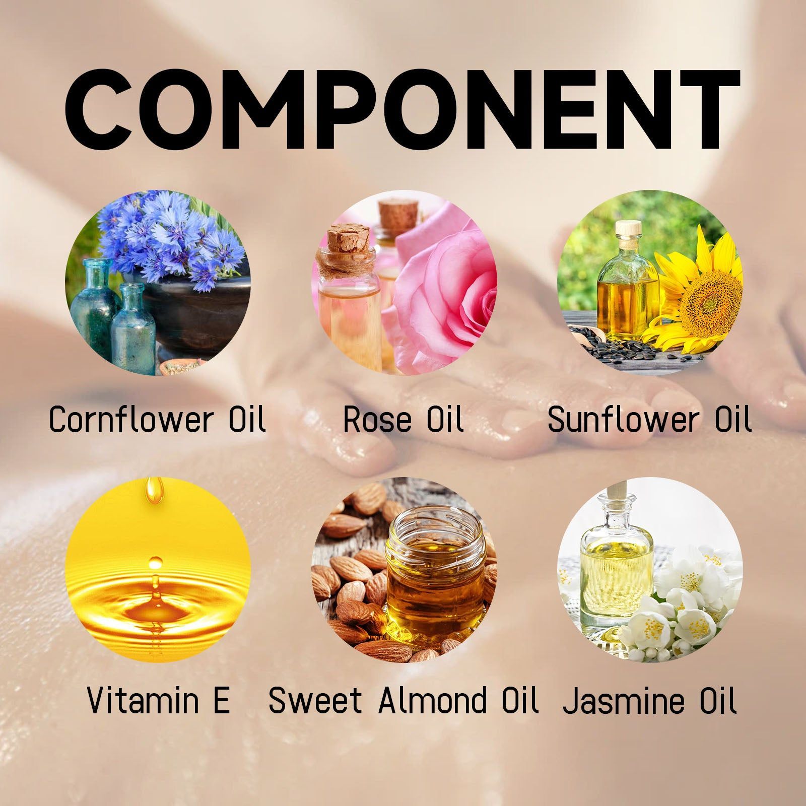 Body Massage Oil for Firming Skin, Hydrating, Relaxing, Moisturizing, Natural Fragrance ,30ml