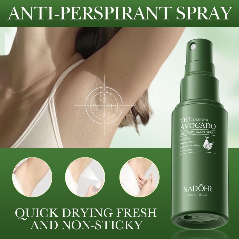 Avocado Perfume Antiperspirant Spray, Removes Body Odor and Controls Sweat